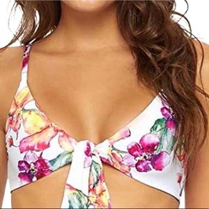 PilyQ WILD ORCHID Reversible Andrea  Bikini Top M